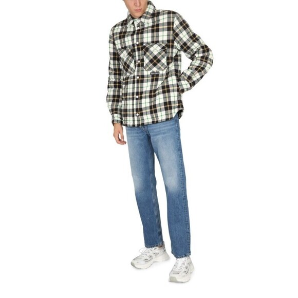Marcelo Burlon Plaid Shirt Jacket With Classic Collar - NWT